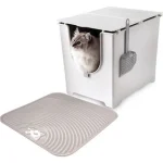 کفپوش جلوی ظرف خاک گربه