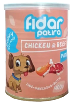 کنسرو غذای توله سگ فیدار پاتیرا مدل پته مرغ و گوشت وزن 400 گرم - Image 2