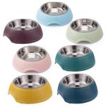 ظرف غذا و آب سگ  مدل استیل گرد - Image 2